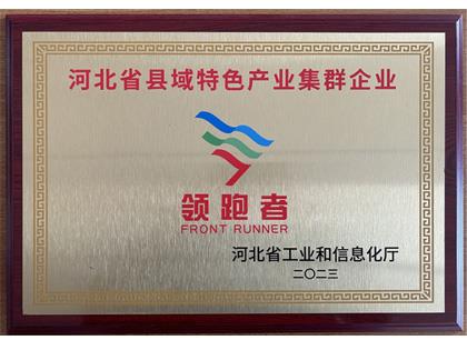 河北省縣域特色產(chǎn)業(yè)集群企業(yè)領跑者